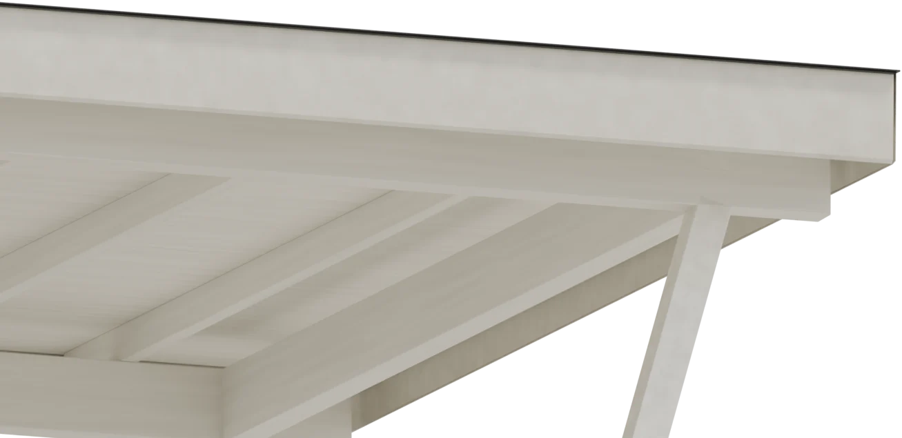 Il modello da vicino: il bordo bianco.