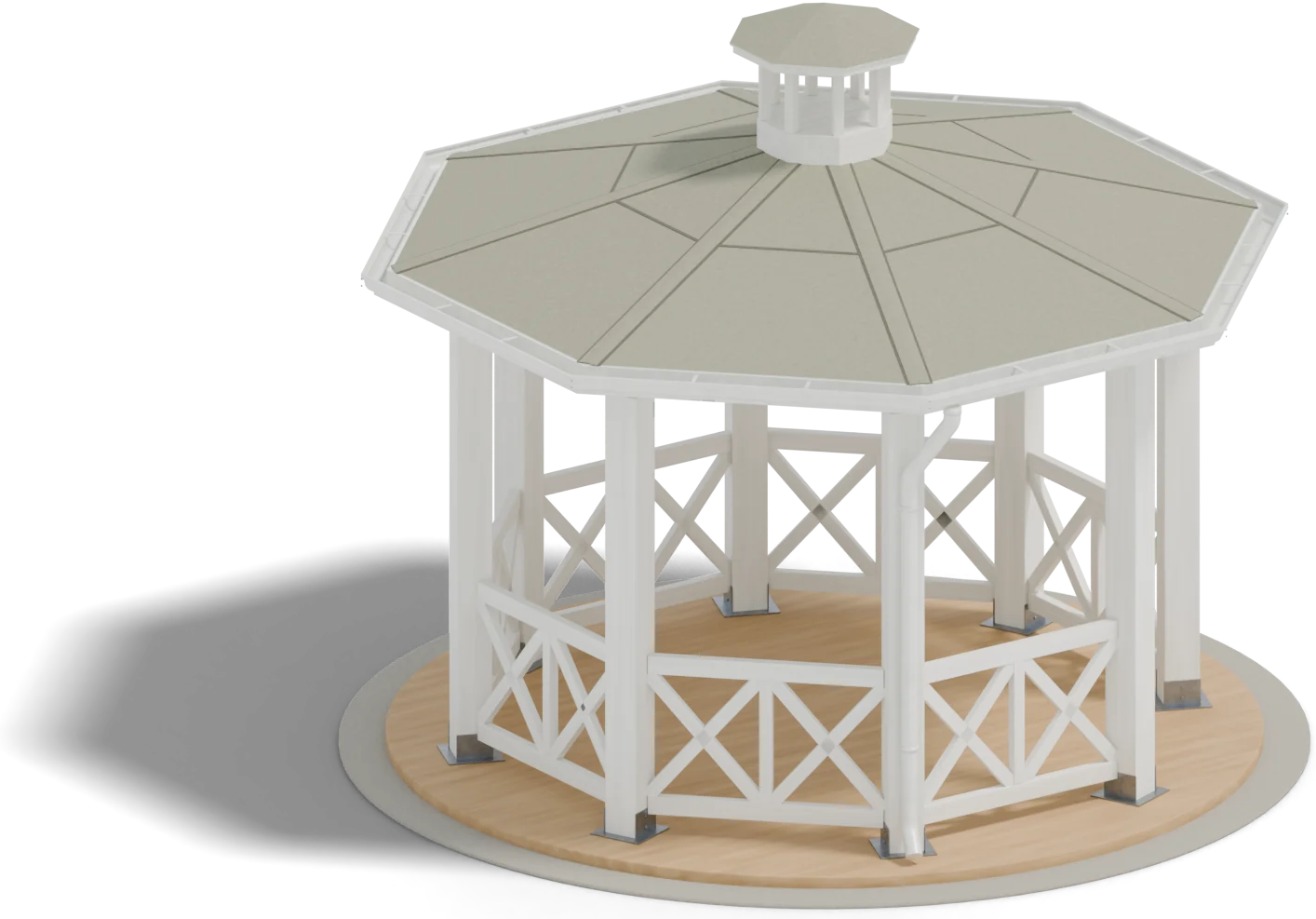 Il modello in tre dimensioni: gazebo a otto lati.